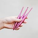Furls Crochet Hook, Raspberry Streamline Metal, Ergonomic Handle Crochet Hooks 7" (Polished, (E - 3.50MM)