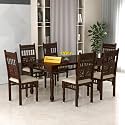 Solid Sheesham Wood Dining Room Sets 4 Seater Dining Table with 4 Chairs for Dining Room, Living Room, Kitchen, Hotel, Restaurant, Cafeteria (Honey Finish)