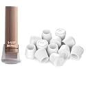 Furnigear Chair Leg Tips Caps Non-Slip Rubber Leg Tips 1-1/2” Inner Diameter Chair Leg Floor Protectors Round White, 24 Pack