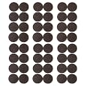 Furnigear Felt Furniture Pads for Hardwood Floors - Self Adhesive Chair Felt Pad, Floor Protector for Furniture Feet, Furniture Slider Moving Furniture Smoothly, Anti Scratch 48 Pcs 1-1/2" Round Brown