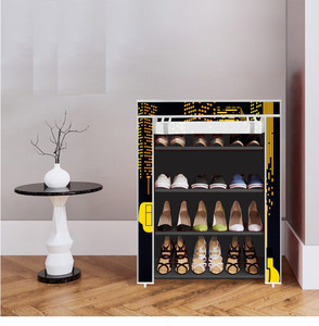 furnigully 4 shelf foldable collapsible shoerack metal shoe stand