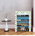 FurniGully 4 Shelf Foldable Collapsible ShoeRack Metal Shoe Stand