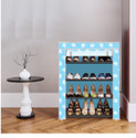 FurniGully 4 Shelf Foldable Collapsible ShoeRack Metal Shoe Stand