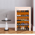 FurniGully 5 Shelf Foldable Collapsible ShoeRack Metal Shoe Stand (18_Orange Awesome moms, 5 Shelves, DIY(Do-It-Yourself))