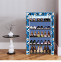 FurniGully 5 Shelf Foldable Collapsible ShoeRack Metal Shoe Stand