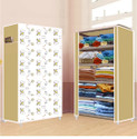 FurniGully PP Collapsible Wardrobe (Finish Color - Dogi Beige -31, DIY(Do-It-Yourself))