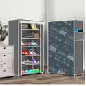 FurniGully 6 Shelf Foldable Collapsible ShoeRack Metal Shoe Stand