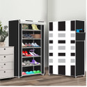 FurniGully 6 Shelf Foldable Collapsible ShoeRack Metal Shoe Stand