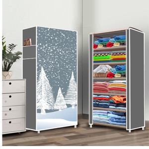 furnigully 6 shelf foldable collapsible wardrobe storage organizer almirah cloth rack pp collapsible wardrobe