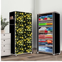 FurniGully PP Collapsible Wardrobe (Finish Color - Daisy Floral Black (26), DIY(Do-It-Yourself))