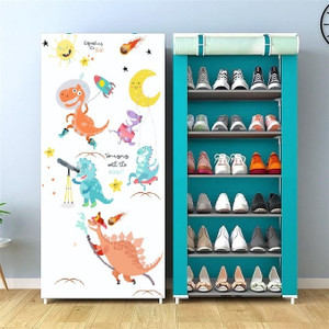 FurniGully 6L Shoe Rack Dinasour Print Plastic
