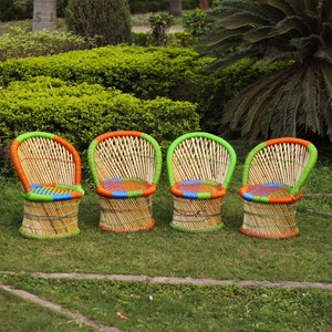 furnigully indoor and living room set bamboo outdoor chair multicolor pre-assembled