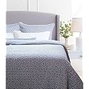 Reversible Blue Argyle Pattern Woven Cotton Large Throw 98x87 Inch | Blanket Living Room, Bedroom, Sofa, Couch, Bed &amp; Chair - Blue &amp; White, Size 250x220 CM
