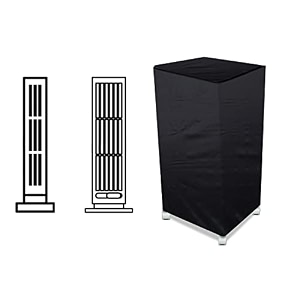 the furnishing tree air cooler cover compatible for symphony diet 3d 40 ltr tower cooler ployester black