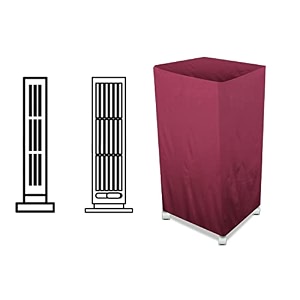 the furnishing tree air cooler cover compatible for symphony diet 3d - 30i 30 ltr tower cooler ployester maroon