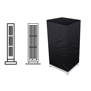 the furnishing tree air cooler cover compatible for symphony personal 9 ltr tower cooler ployester black