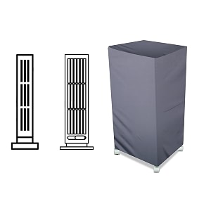 the furnishing tree air cooler cover compatible for symphony diet 35t 35 ltr tower cooler ployester grey