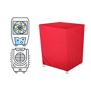 the furnishing tree air cooler cover compatible for symphony jumbo 65 db 65 ltr desert cooler ployester red