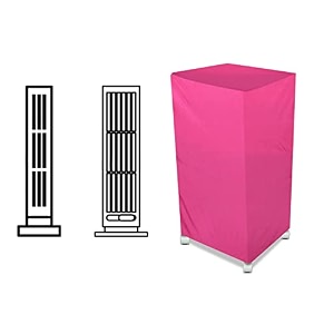 the furnishing tree air cooler cover compatible for symphony diet 8t 8 ltr tower cooler ployester pink