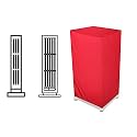 The Furnishing Tree Air Cooler Cover compatible for Symphony HiCool 45T Modern 45 Ltr Tower Cooler, Ployester, Red