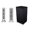 The Furnishing Tree Air Cooler Cover compatible for Symphony Diet 35T 35 Ltr Tower Cooler, Ployester, Black