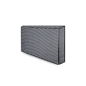 the furnishing tree polyester waterproof amp dustproof ledlcdmonitor tv cover suitable for all 75 inch models dimensions of the cover wxhxd in inches  665x39x4  checkered pattern white