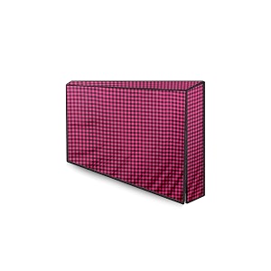 the furnishing tree polyester waterproof amp dustproof ledlcdmonitor tv cover suitable for all models of 50 inch tv dimensions of the cover wxhxd in inches  45x30x4  checkered pattern maroon
