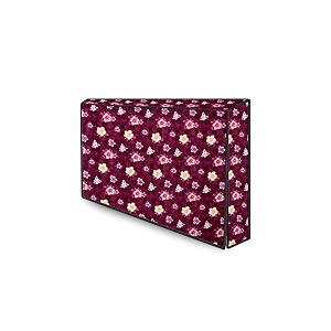 the furnishing tree polyester waterproof amp dustproof ledlcdmonitor tv cover suitable for all models of 50 inch tv dimensions of the cover wxhxd in inches  45x30x4  floral pattern red