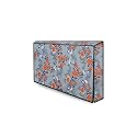 The Furnishing Tree Polyester Waterproof &amp; Dustproof LED/LCD/Monitor TV Cover Suitable for All Models of 55 Inch TV, Dimensions of the Cover WxHxD In Inches: ( 51x32x4 ), Floral Pattern Blue