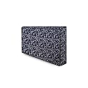 The Furnishing Tree Polyester Waterproof &amp; Dustproof LED/LCD/Monitor TV Cover Suitable for All 75 Inch Models, Dimensions of the Cover WxHxD In Inches: ( 66.5x39x4 ), Self Pattern Blue