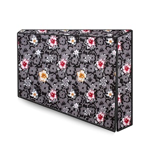the furnishing tree waterproof amp dustproof pvc ledlcdmonitor tv cover suitable for all models of 50 inch tv dimensions of the cover wxhxd in inches  45x30x4  greyish floral pattern