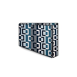 the furnishing tree waterproof amp dustproof pvc ledlcdmonitor tv cover suitable for all models of 24 inch tv dimensions of the cover wxhxd in inches  22x14x3  lattice pattern blue