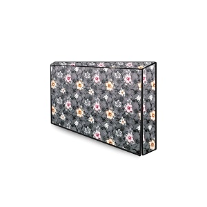 the furnishing tree waterproof amp dustproof pvc ledlcdmonitor tv cover suitable for all models of 40 inch tv dimensions of the cover wxhxd in inches 37x225x3 floral pattern multi grey