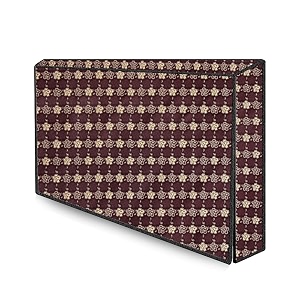 the furnishing tree waterproof amp dustproof pvc ledlcdmonitor tv cover suitable for all models of 50 inch tv dimensions of the cover wxhxd in inches 45x30x4 floral pattern brown