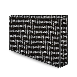 the furnishing tree waterproof amp dustproof pvc ledlcdmonitor tv cover suitable for all models of 65 inch tv dimensions of the cover wxhxd in inches 59x38x4 floral pattern black white
