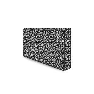 the furnishing tree waterproof amp dustproof pvc ledlcdmonitor tv cover suitable for all models of 55 inch tv dimensions of the cover wxhxd in inches 51x32x4 floral pattern white black