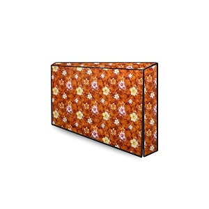 the furnishing tree waterproof amp dustproof pvc ledlcdmonitor tv cover suitable for all models of 50 inch tv dimensions of the cover wxhxd in inches 45x30x4 floral pattern orange