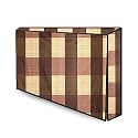 The Furnishing Tree Waterproof &amp; Dustproof PVC LED/LCD/Monitor TV Cover Suitable for All Models of 65 Inch TV, Dimensions of the Cover WxHxD In Inches: ( 59x38x4 ), Gingham Pattern Beige