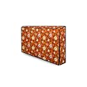 The Furnishing Tree Waterproof &amp; Dustproof PVC LED/LCD/Monitor TV Cover Suitable for All Models of 55 Inch TV, Dimensions of The Cover WxHxD in Inches: (51x32x4), Floral Pattern Orange