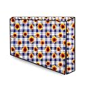 The Furnishing Tree Waterproof &amp; Dustproof PVC LED/LCD/Monitor TV Cover Suitable for All Models of 32 Inch TV, Dimensions of The Cover WxHxD in Inches: (29x19x3), Gingham Floral Pattern Blue