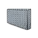 The Furnishing Tree Waterproof &amp; Dustproof PVC LED/LCD/Monitor TV Cover Suitable for All Models of 65 Inch TV, Dimensions of the Cover WxHxD In Inches: ( 59x38x4 ), Lattice Pattern Grey