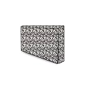 The Furnishing Tree Waterproof &amp; Dustproof PVC LED/LCD/Monitor TV Cover Suitable for All Models of 65 Inch TV, Dimensions of The Cover WxHxD in Inches: (59x38x4), Floral Pattern Grey White