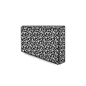 The Furnishing Tree Waterproof &amp; Dustproof PVC LED/LCD/Monitor TV Cover Suitable for All Models of 40 Inch TV, Dimensions of The Cover WxHxD in Inches: (37x22.5x3), Floral Pattern White Black