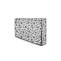 The Furnishing Tree Waterproof &amp; Dustproof PVC LED/LCD/Monitor TV Cover Suitable for All Models of 55 Inch TV, Dimensions of The Cover WxHxD in Inches: (51x32x4), Floral Pattern Grey