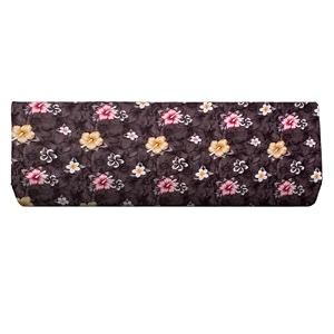 the furnishing tree elastic fit split ac cover for 15 ton indoor unit stretchable protector made of lycra spandex and polyester floral pattern grey