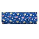 The Furnishing Tree Elastic fit Split AC Cover for 1.5 ton Indoor Unit, Stretchable Protector Made of Lycra, Spandex and Polyester, Floral Pattern Blue