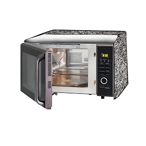 the furnishing tree microwave oven cover full closure pvc suitable for all major brands for size lxwxh 17x20x14 in inches floral pattern black