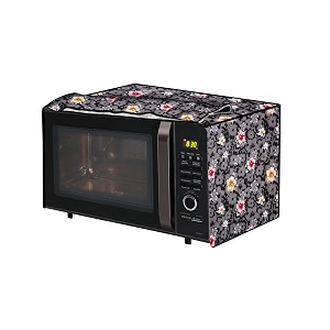 the furnishing tree microwave oven cover full closure pvc suitable for all major brands for size lxwxh 12x17x10 in inches symmetric pattern grey white