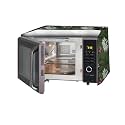 The Furnishing Tree Microwave Oven Cover full closure PVC suitable for all major brands for size LxWxH 14x19x13 in inches Petals Pattern Green