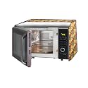The Furnishing Tree Microwave Oven Cover Full Closure PVC Suitable for All Major Brands for Size LxWxH 12x17x10 in inches Surface Pattern Yellow